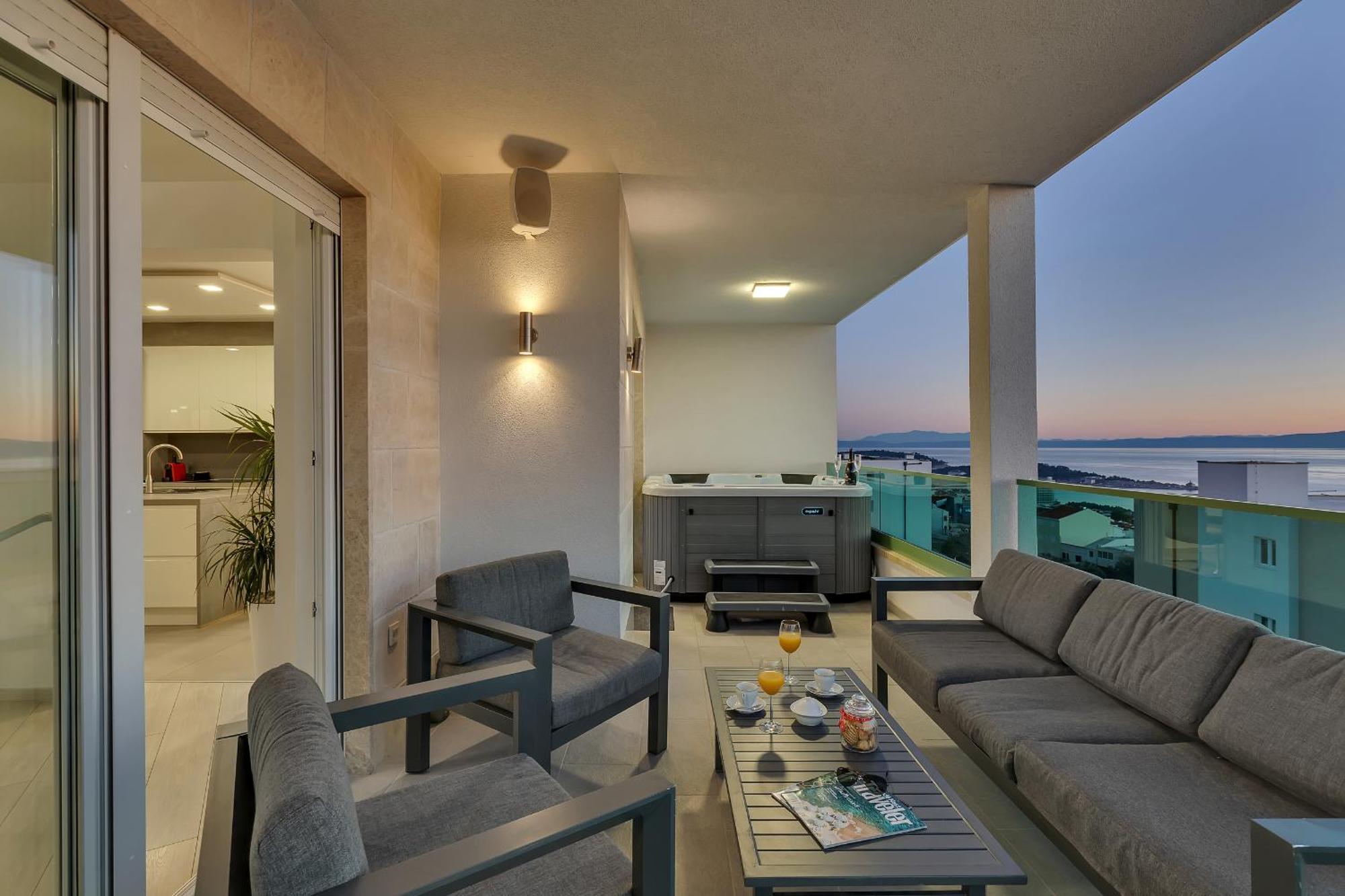 Apartmán Exclusive Penthouse Big Blue With Private Jacuzzi Makarská Exteriér fotografie